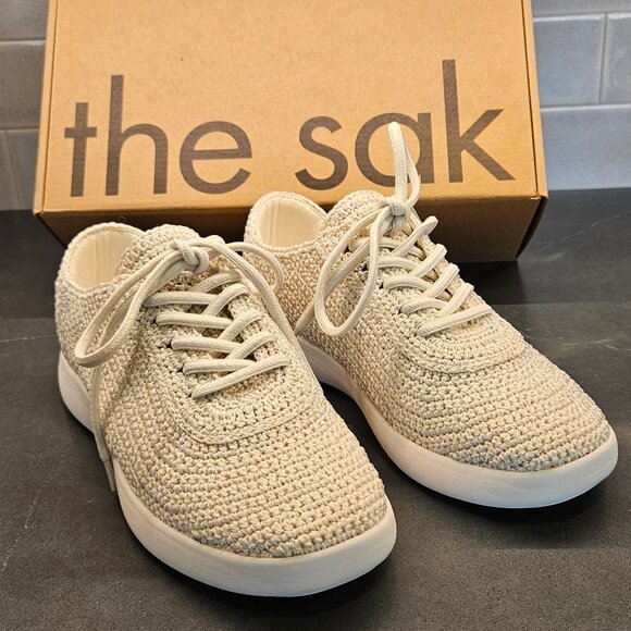 Sak Asha Crochet Sneaker Natural Size 7 - Picture 1 of 7